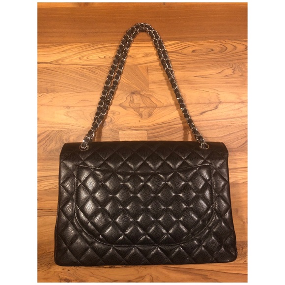 🚫SOLD🚫 Chanel Maxi Flap Bag Black Caviar SHW - Picture 3 of 8